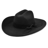Keilin Cowgirl Hat Brushed Cowboy Hat for Women and Men Customizable Felt Western Hat with Shapeable Wide Brim, Black